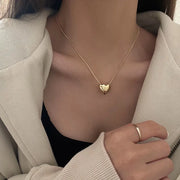 Kpop Love Heart Pendants Necklace for Women Aesthetic Fashion Korean