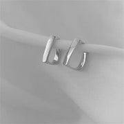 2024 New Simple Geometric U-Shaped Earrings For Women Fashionable Gold