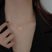 Kpop Love Heart Pendants Necklace for Women Aesthetic Fashion Korean