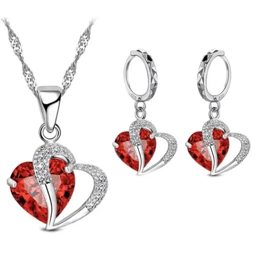 Luxury Women 925 Sterling Silver Cubic Zircon Necklace Pendant