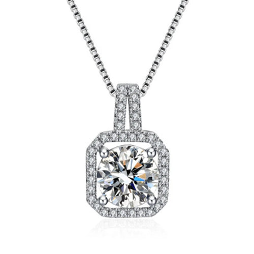 Fashionable Design Inlaid Full Zircon Copper Pendant Necklace