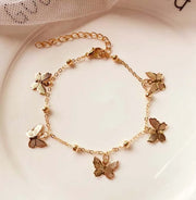 Bohemian Trend Fashion Anklets Golden Silver Color Butterfly