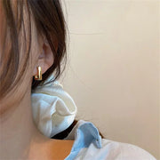 2024 New Simple Geometric U-Shaped Earrings For Women Fashionable Gold