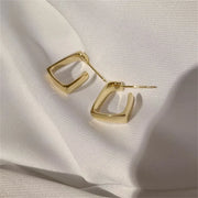 2024 New Simple Geometric U-Shaped Earrings For Women Fashionable Gold