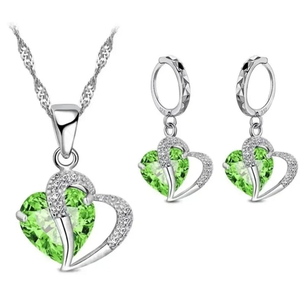 Luxury Women 925 Sterling Silver Cubic Zircon Necklace Pendant