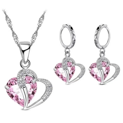 Luxury Women 925 Sterling Silver Cubic Zircon Necklace Pendant