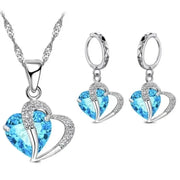 Luxury Women 925 Sterling Silver Cubic Zircon Necklace Pendant