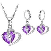 Luxury Women 925 Sterling Silver Cubic Zircon Necklace Pendant