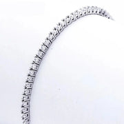 Sterling 925 Silver Jewelry 16cm to 19cm Tennis Bracelet 2mm Zirconia