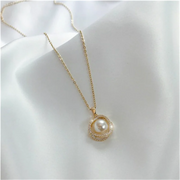 Fashion Pearl Pendant Necklace for Women Trend Aesthetic Gold Color