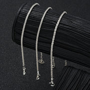 3 Pcs Sparkling Chain Anklet Sets for Women Zircon Heart MultiLayer